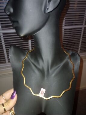 Gold-Tone Stainless Steel Wrap Nacklace